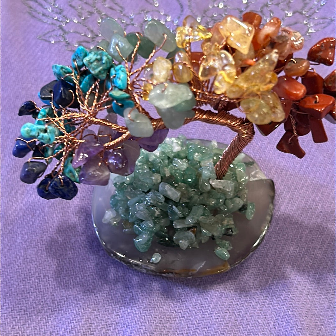 Chakra crystal tree of life