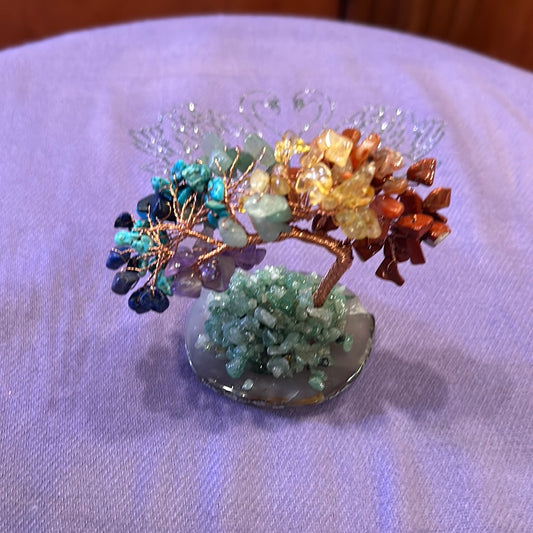 Chakra crystal tree of life