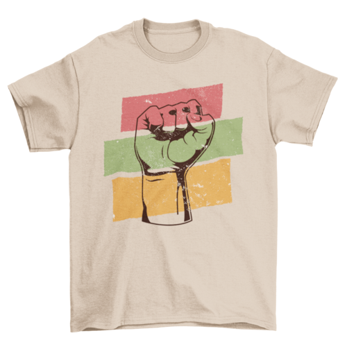 Black history fist t-shirt