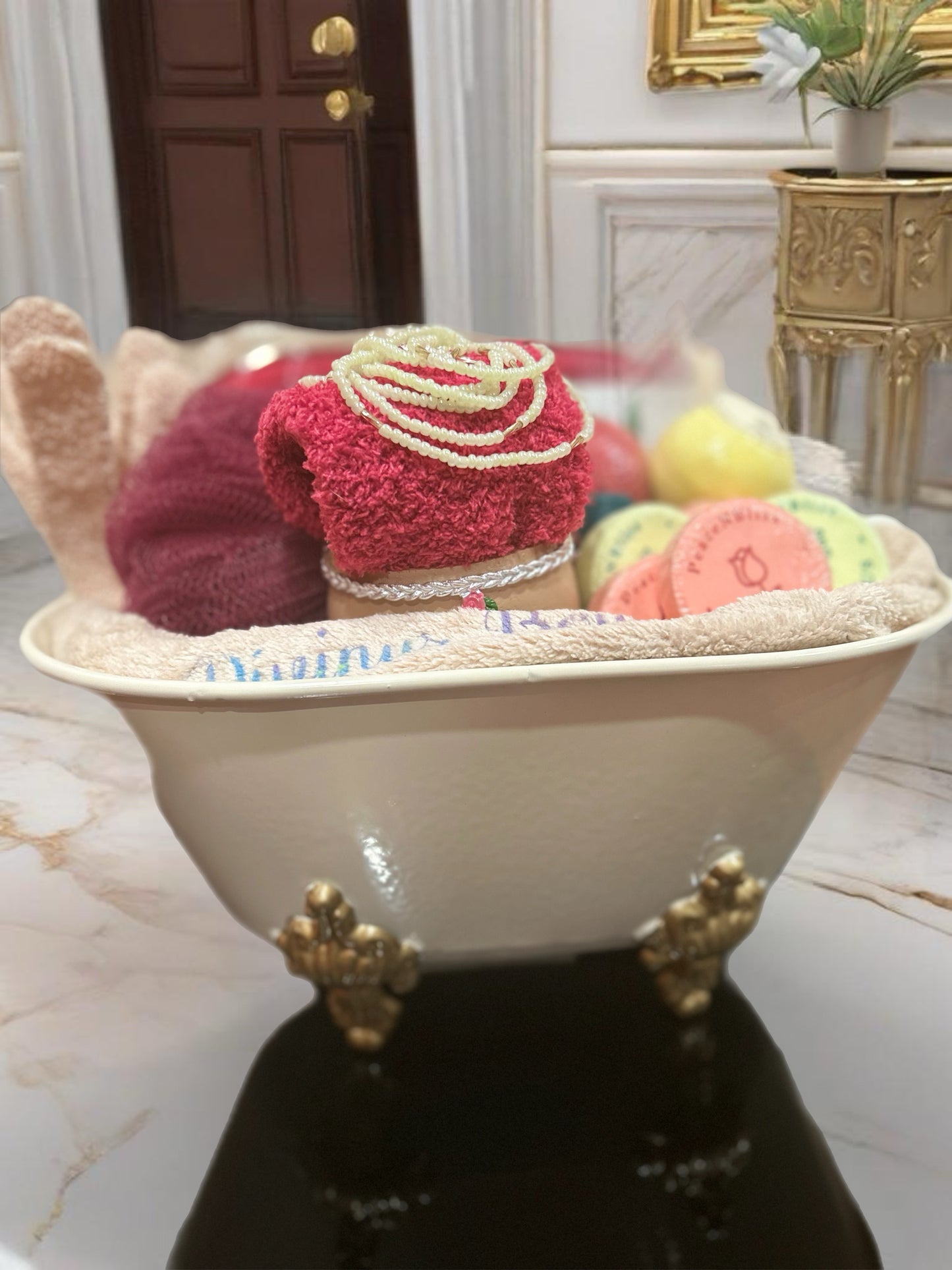 Vintage Crawfoot Tub Gift Basket