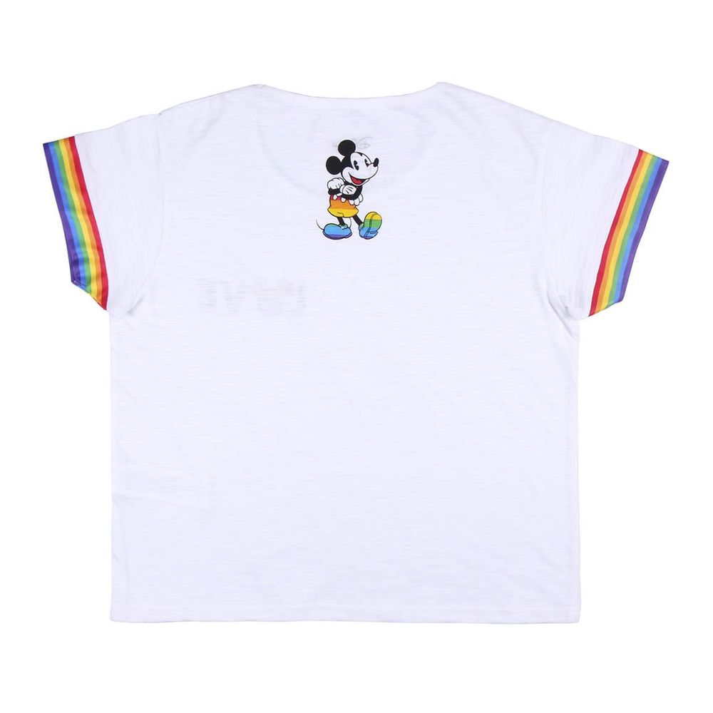 Women’s Short Sleeve T-Shirt Disney Love Pride White