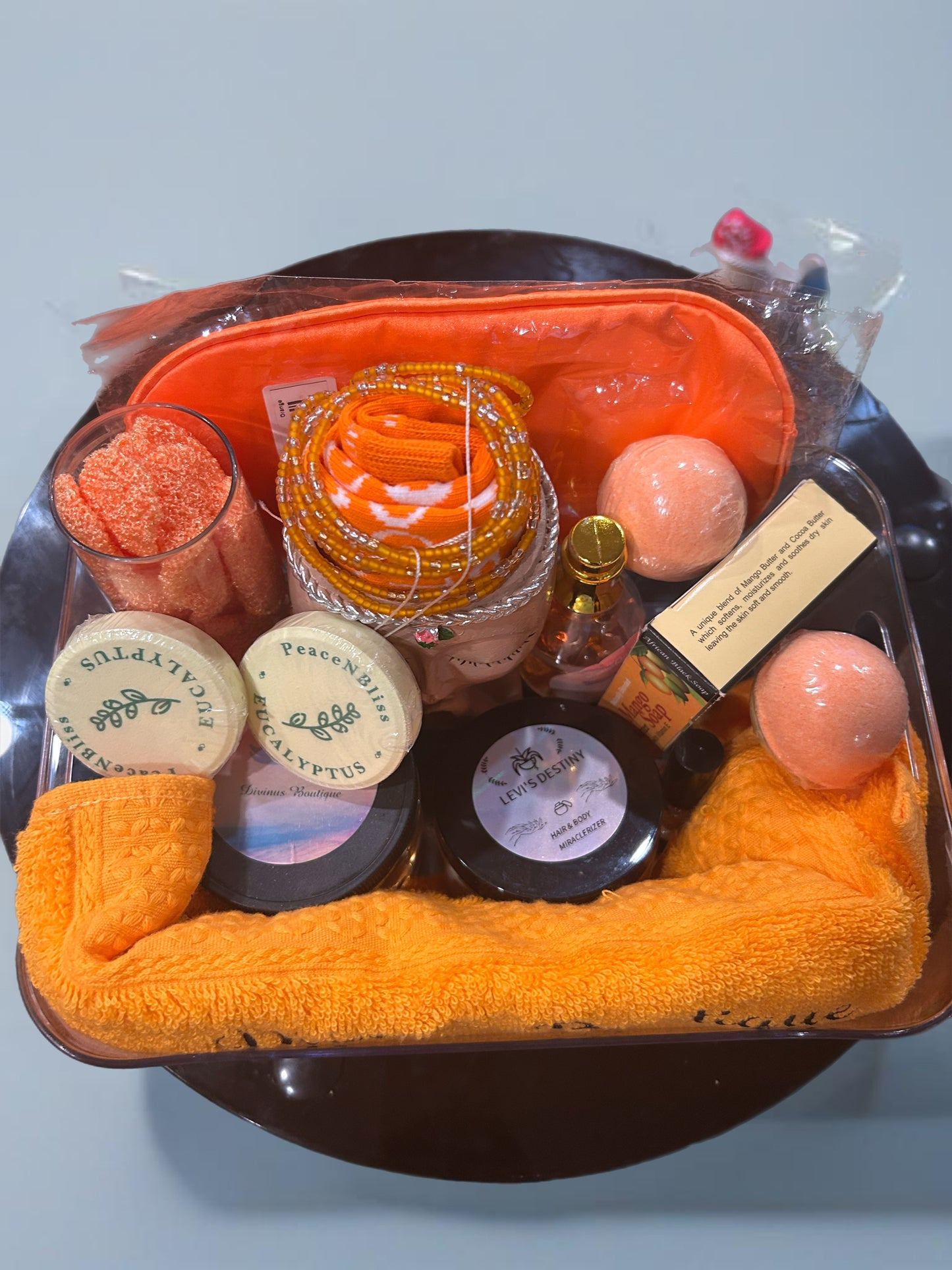 Clear Orange Basket