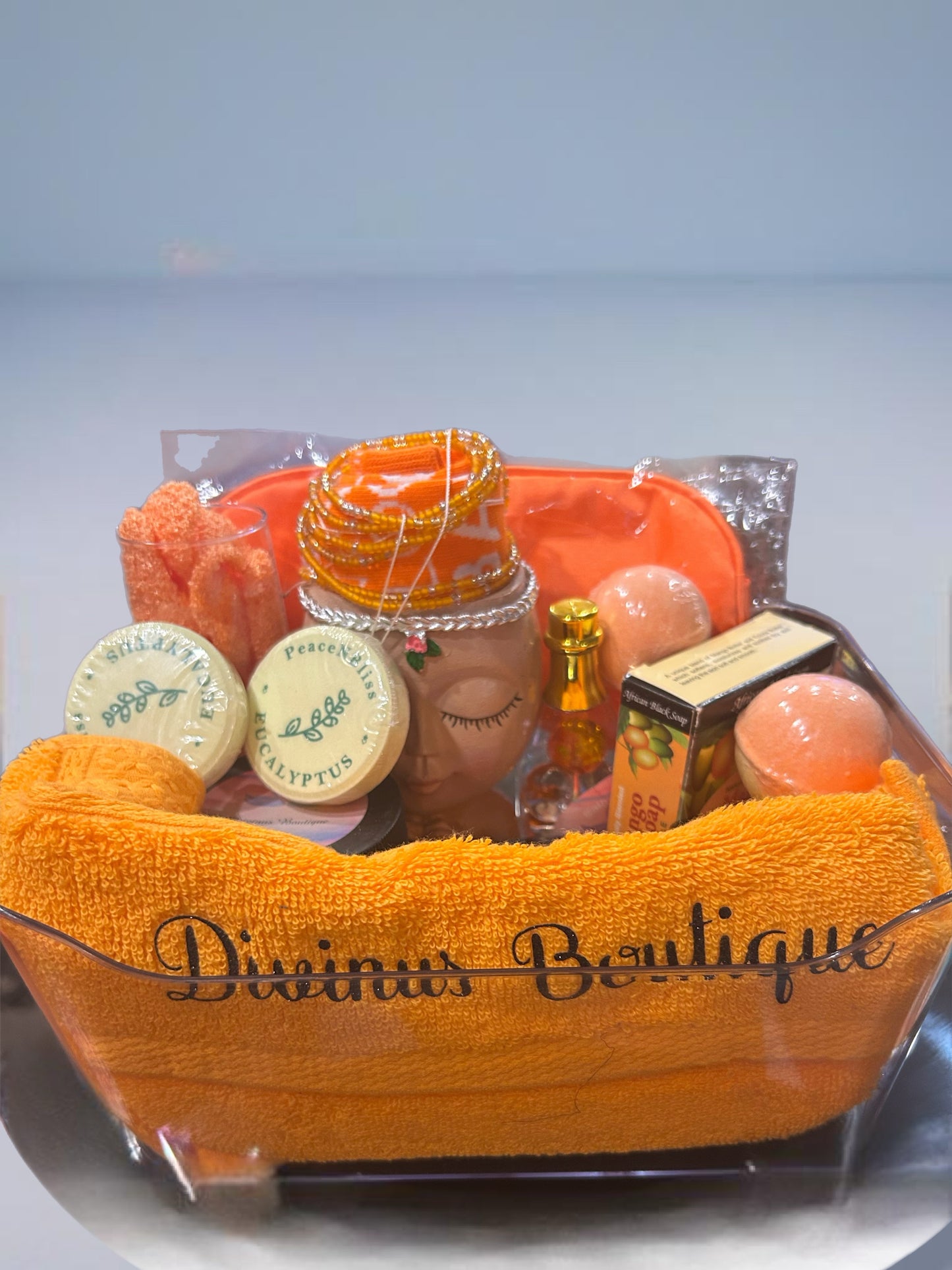 Clear Orange Basket