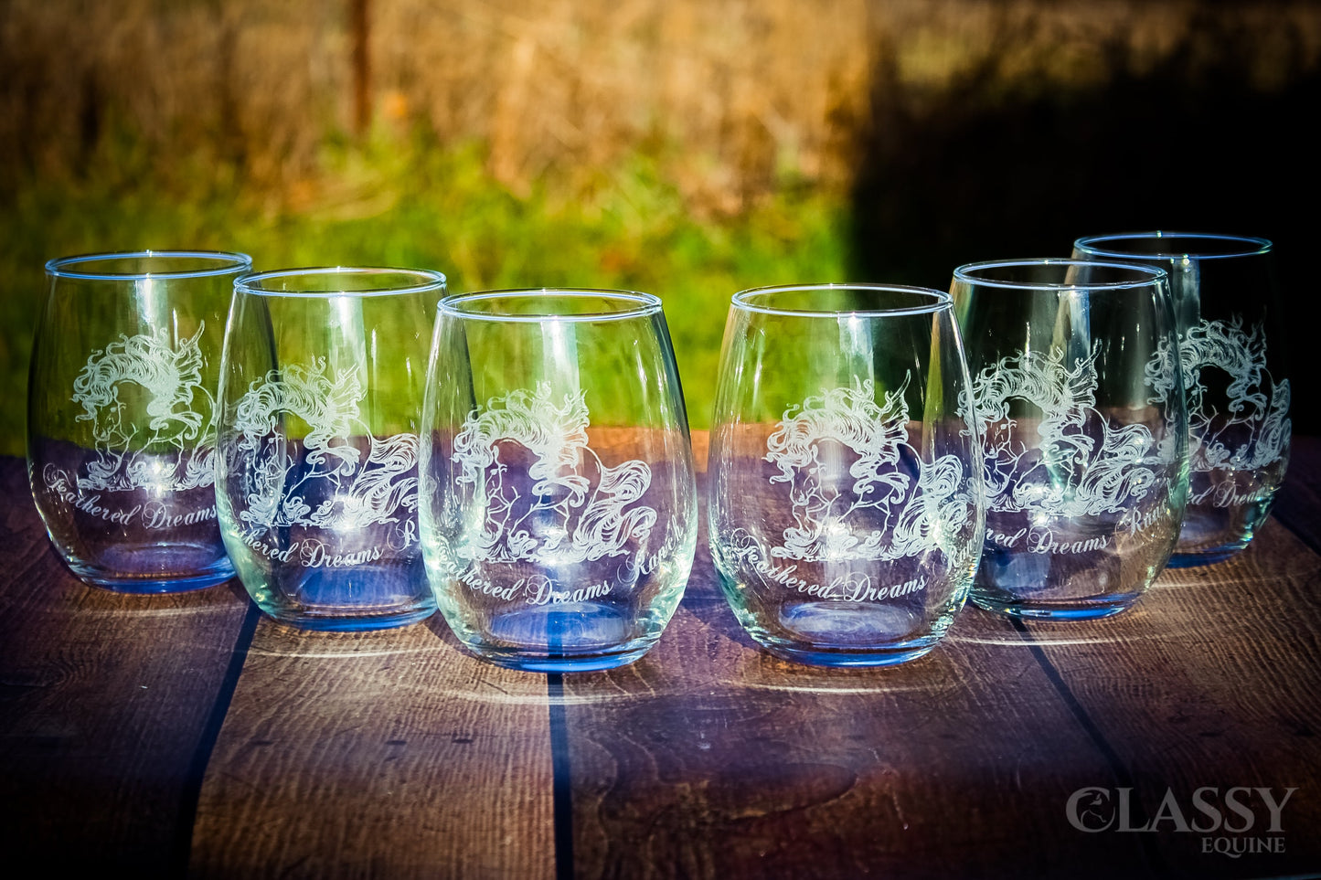 Personalized Stemless Wine Glass Set