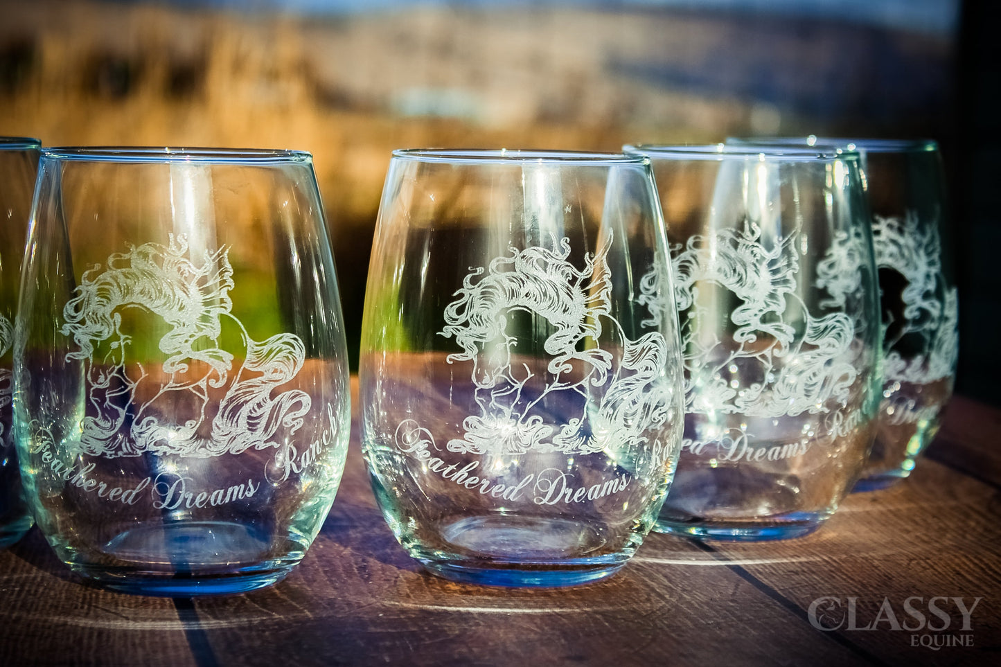 Personalized Stemless Wine Glass Set