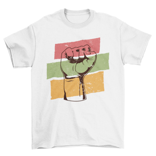 Black history fist t-shirt