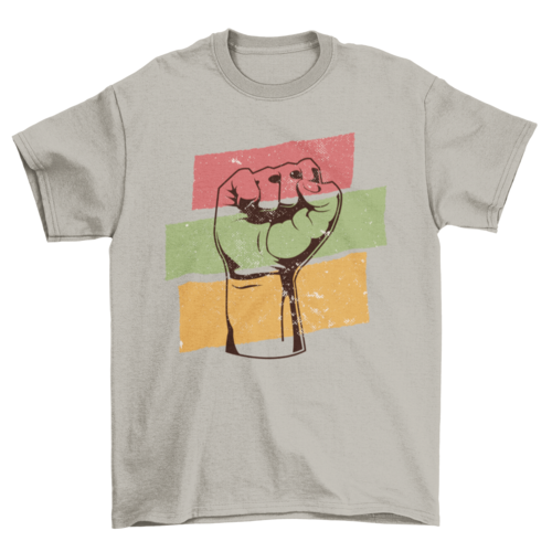Black history fist t-shirt