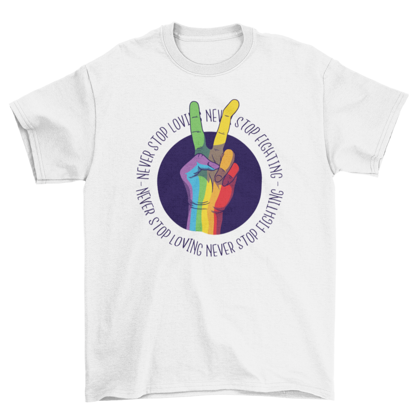 Pride peace hand t-shirt