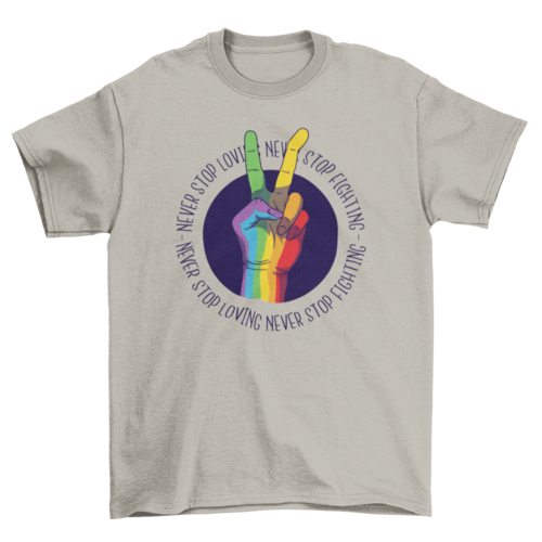 Pride peace hand t-shirt