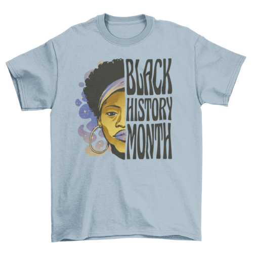 Black history month woman t-shirt
