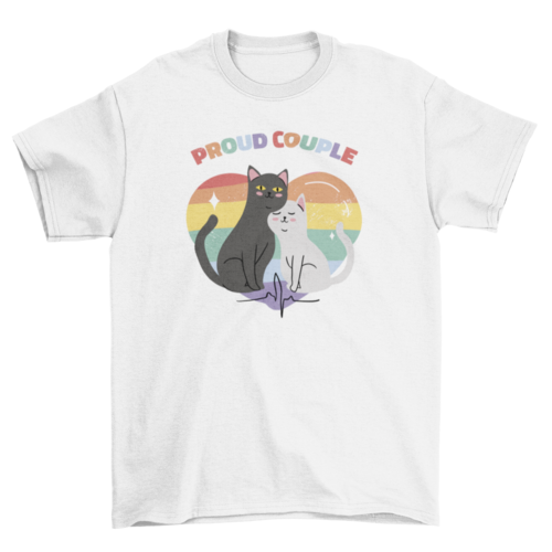 Pride couple cats t-shirt