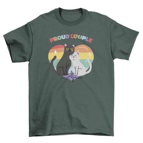 Pride couple cats t-shirt
