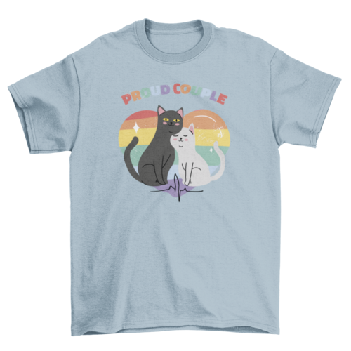Pride couple cats t-shirt