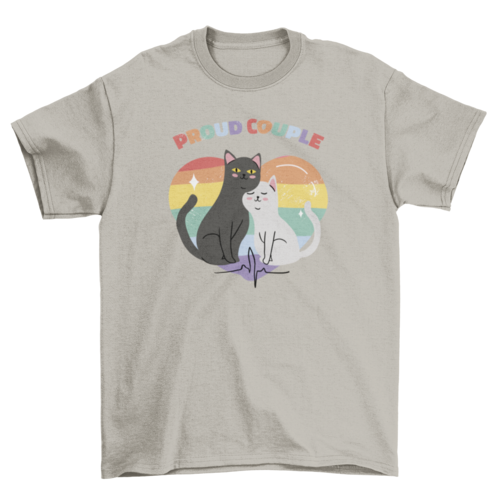 Pride couple cats t-shirt