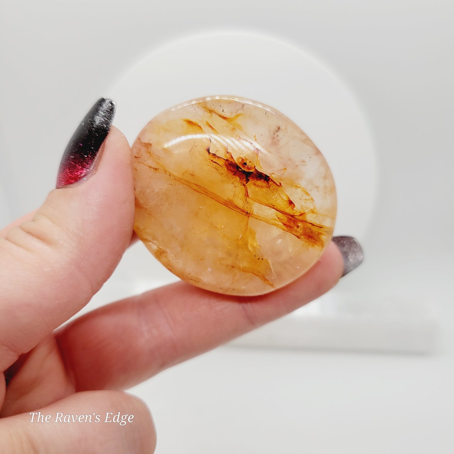 Fire Quartz Palmstone Metaphysical Crystals Reiki Healing