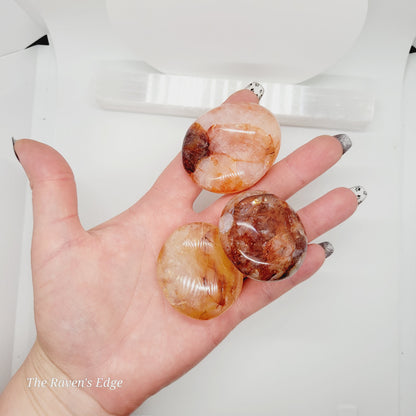 Fire Quartz Palmstone Metaphysical Crystals Reiki Healing