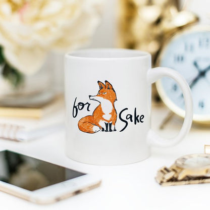 For Fox Sake - Ceramic Coffee Mug - Fox Coffee