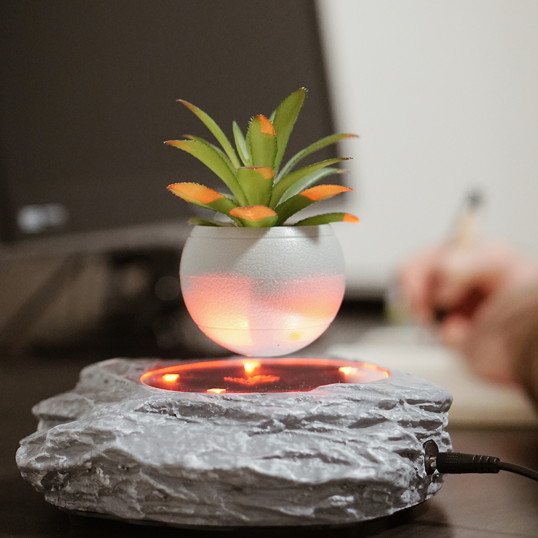 Levitating Rock Plant Pot